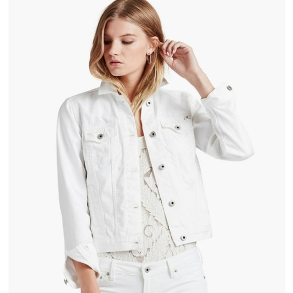 Lucky Brand Jackets & Blazers - NWT Lucky Brand white distressed jean jacket
